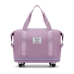 New Universal Wheel Travel Bag With Double-layer Dry And Wet Separation Fitness Yoga Shoulser Bags Sports Fitness Large Capacity Handbag Women