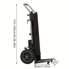 1PC Black Electric Stair Climbing Hand Trucks Dolly Cart For Moving, 880lb Max Capacity 1200W Motor Power Folding Furniture Climber For Easy Up/Down Stairs, Move Furniture Home Warehouse (Upgrade)