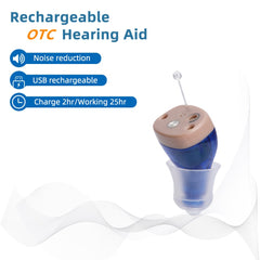 Intelligent New Style Hearing Aid CIC Hearing Aid Rechargeable Sound Amplifier Digital Hearing Aids Invisible Earphone For Deafness Audifono