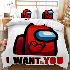 Ensemble de literie d'impression numérique de dessin animé 3D pour le commerce extérieur