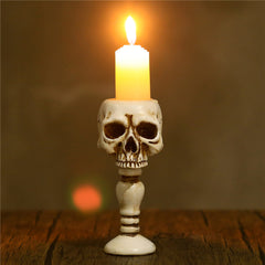Three-dimensional Skull Column Candlestick Home Decoration