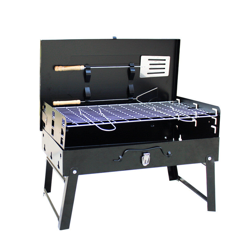 Outdoor Portable Charcoal Grill Folding Box Grill Gift Barbecue Grill Factory Direct Sales