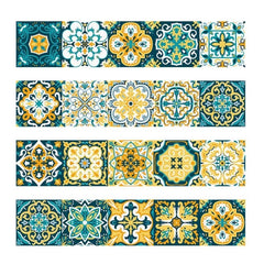 Vintage Moroccan Style Tiles Stickers PVC Waterproof Self ad