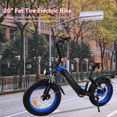 500W Motor Electric Bike For Adults, 20 X 4 Inches Fat Tire Bike, 7 Speed 48V 25MPH Removable Battery Mountain E-Bike US only
