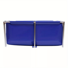 47.2" x 31.4" Waterproof Rectangular Aquarium - Modern Stainless Steel Frame Fish Tank with Drain Valve & Connectors