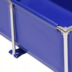 47.2" x 31.4" Waterproof Rectangular Aquarium - Modern Stainless Steel Frame Fish Tank with Drain Valve & Connectors