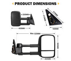 Foldable Rearview Mirror Trailer Only