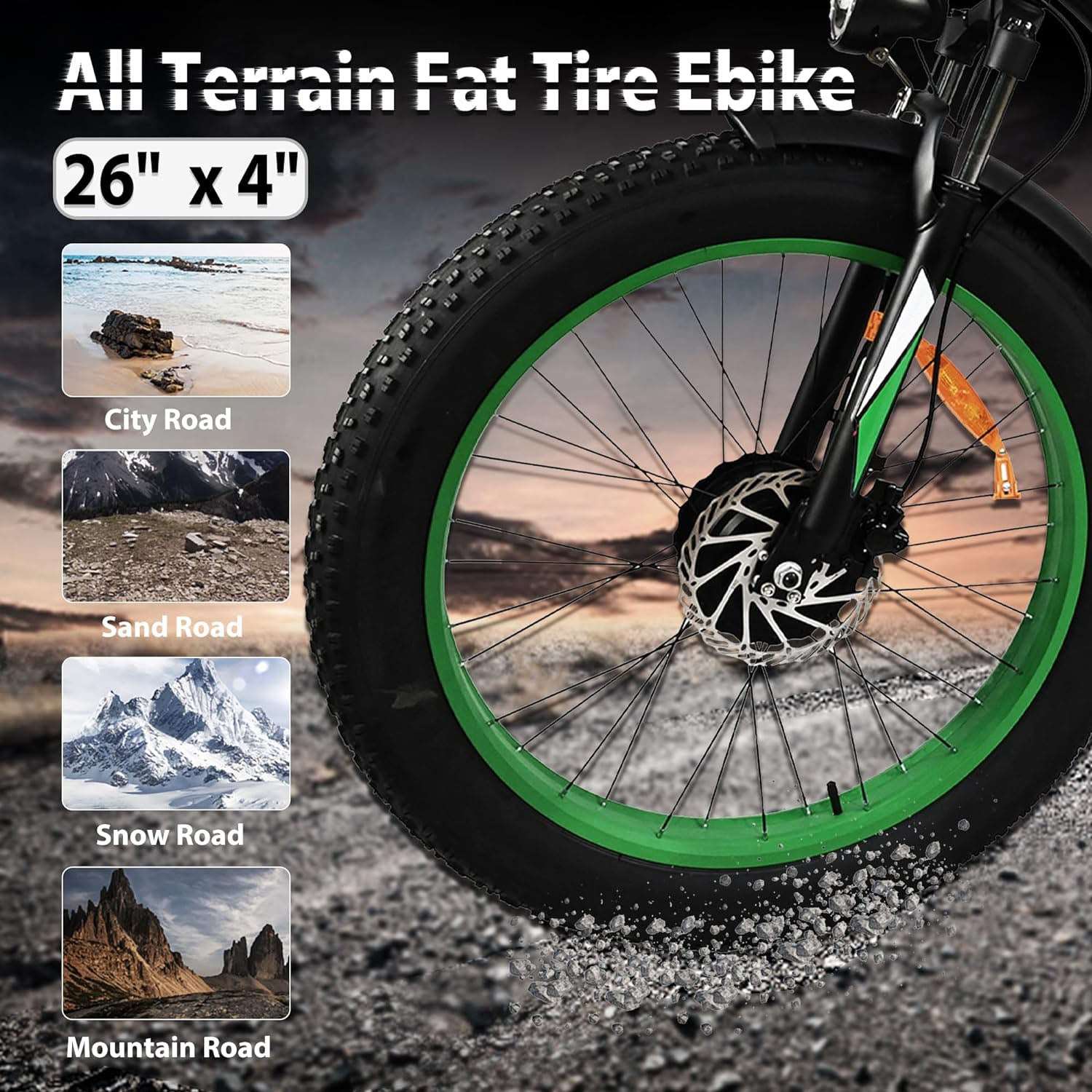 2000W Motor Electric Bike Adults - 31 MPH Electric Bike With 26 Inches Fat Tire 20AH Removable Battery, Hydraulic Disc Brake 21 Speed US only