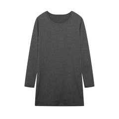 Women's Long Sleeve Slim Fit Slimming Slit Long T-shirt