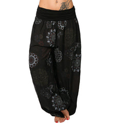 Digital Floral Print Casual Jumpsuit Harem Pants