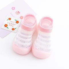Baby Ice Silk Non-slip Socks Shoes Soft Bottom Breathable