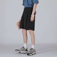 Women's Suit Shorts Black Five-point Pants