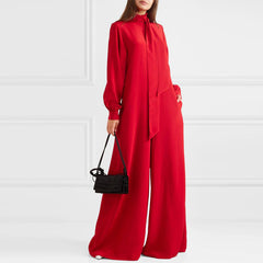 Loose Wide Leg Long Sleeve Jumpsuit