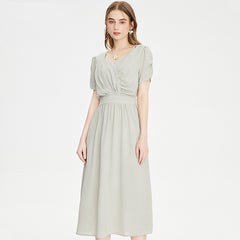 Summer New Recreational Retro Bunched Waist Type