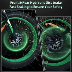 2000W Motor Electric Bike Adults - 31 MPH Electric Bike With 26 Inches Fat Tire 20AH Removable Battery, Hydraulic Disc Brake 21 Speed US only