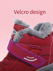 Women's Winter Snow Boots, Plush Lined Non-slip Warm High-top Sneakers, Casual Leisure Outdoor Hiking Shoes
