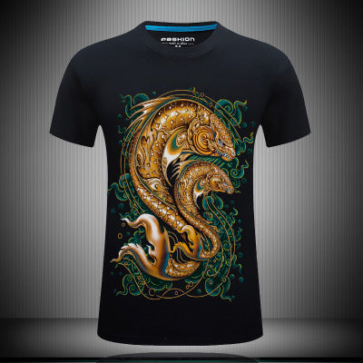 T-shirt homme à manches courtes imprimé en 3D