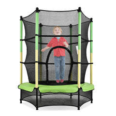 55in Yellow-Green Guard Pole Yellow-Green Stitching Outer Cover Trampoline Straight Leg Mini Round Inner Net