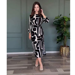 Fashion Printing Elegant Graceful Women's Dress