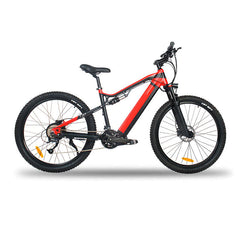 Red 500W Electric Ebike - 27.5 Inch Electric Mountain Bicycle 48V 27 Speed