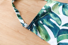 Monstera Deliciosa Waterproof Apron Printed Polyester Cotton Couple Sleeveless Fabric Home Kitchen Baking Apron