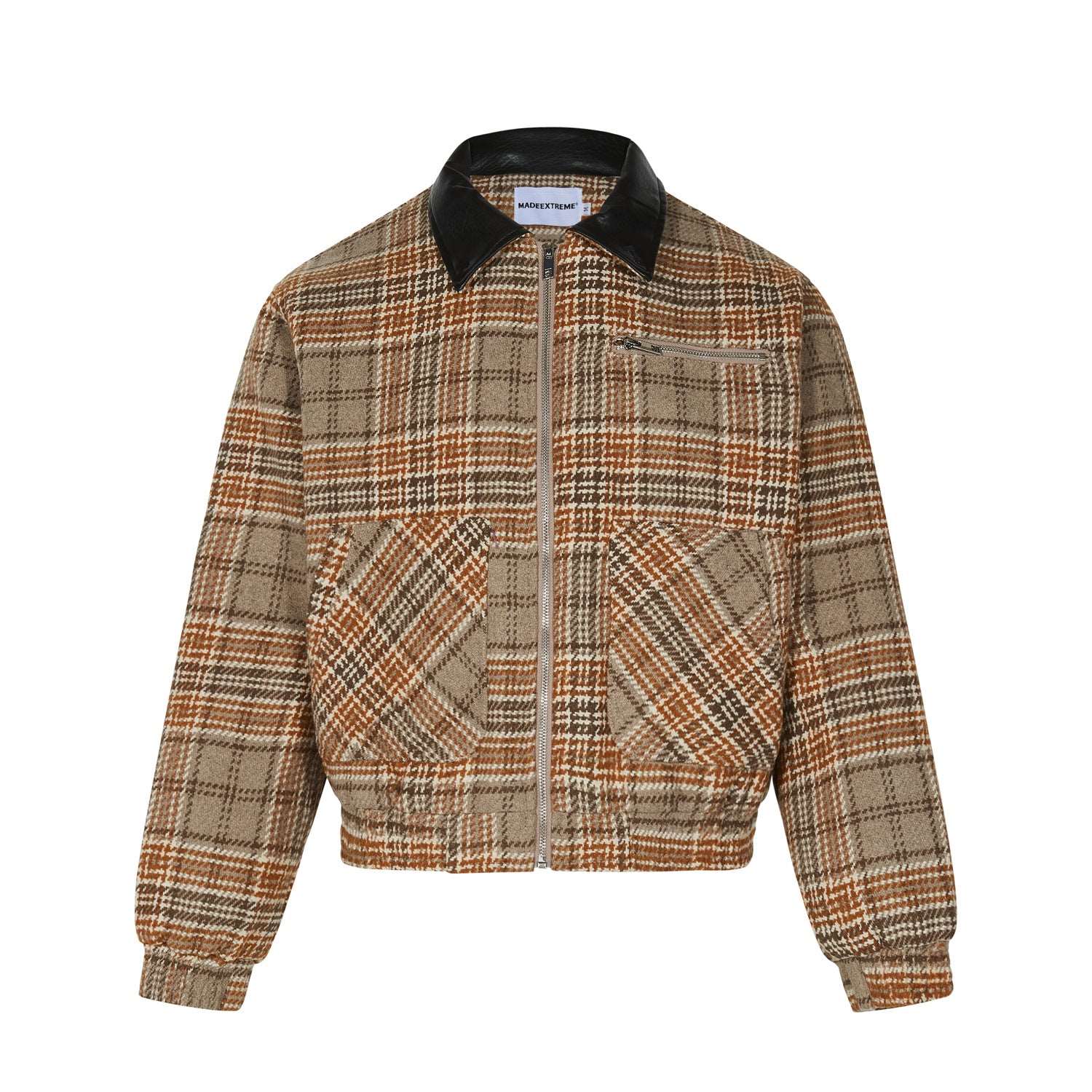 American Street Retro Winter Plaid Striped Coat