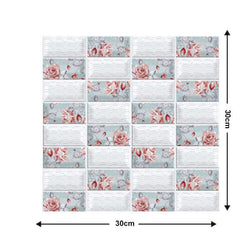 10 Pieces Of Wood Grain 3D Wall Stickers Removable Tiles For Home Decoration