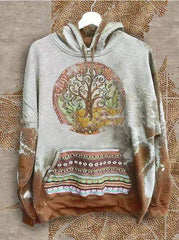 Printed Casual Hooded Men's Sweater