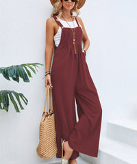 Women’s Solid Color Casual Suspender Trousers Overall | Trendy & Comfortable Women’s Overalls
