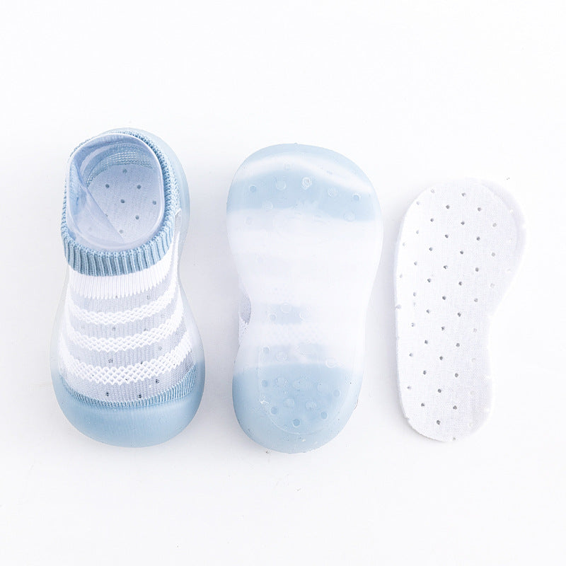 Baby Ice Silk Non-slip Socks Shoes Soft Bottom Breathable