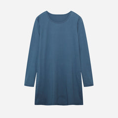 Women's Long Sleeve Slim Fit Slimming Slit Long T-shirt