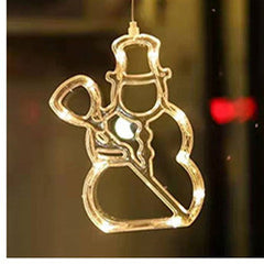 Star String Lights LED Christmas Curtain Lights Indoor Bedroom Home Party Decoration Snowman Christmas Tree Holiday Lights