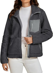 Autumn And Winter Lapel Button Loose Fleece Shirt