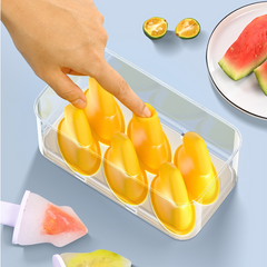 Summer Homemade Ice Cream Popsicle Box Silicone Cube Mold