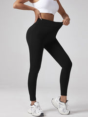 V-waist Elastic Sports Leggings, Women's Peach Hip Lifting Running Speed Drying Yoga Pants