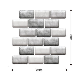 10 Pieces Of Wood Grain 3D Wall Stickers Removable Tiles For Home Decoration