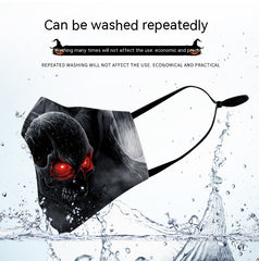 Masque d'impression numérique d'Halloween double couche en soie de lait