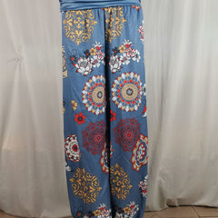 Digital Floral Print Casual Jumpsuit Harem Pants