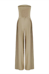 Loose Tube-top Jumpsuit Ins Fashion Backless Wide Leg Long Pants Overalls Women's Clothing