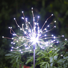 Fil de cuivre mené par lumière de feu d'artifice de prise de terre solaire