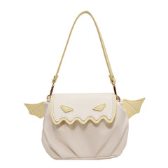 Sac à bandoulière drôle Halloween citrouille dessin animé sacs à bandoulière avec petites ailes personnalisé créatif femme sac à main