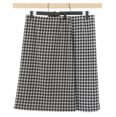 Checkered Knitted Women's Skirt