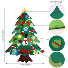 Children's DIY felt Christmas tree with lights