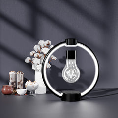 Dimmable Touch Control Countertop Night Light with Glass Shade, Solid Color Creative Floating Bulb Design, Bedroom Tabletop Decor, 110V-240V US Plug Powered