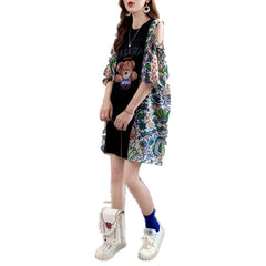 Mode dames couture ours à manches courtes