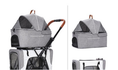 Lightweight Separated Double-layer Cabas Pet Cart