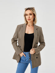 Womens Casual Blazer Jacket Long Sleeve Work 0ffice Blazer Lapel Jacket