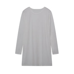 Women's Long Sleeve Slim Fit Slimming Slit Long T-shirt