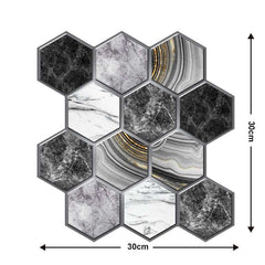 10 Pieces Of Wood Grain 3D Wall Stickers Removable Tiles For Home Decoration