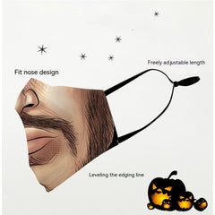 Wansheng Impression numérique Visage Animal Tigre Oreille Suspendu Masque Double Couche